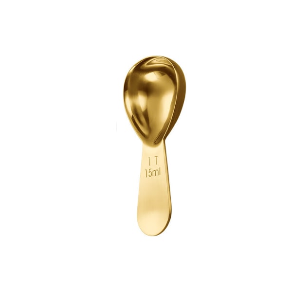 1 stk. gull 15 ml holdbar rustfritt stål teskje