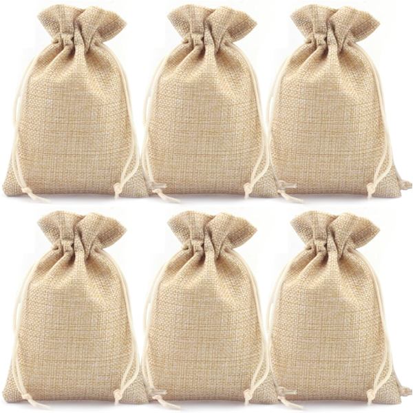 50-pack Jutesäckar med dragsko, Jutesäckar, Godispåse