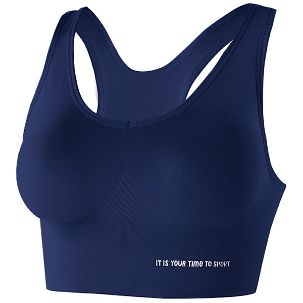 Dame Front Zipper Fitness Sports Undertøj - Blå L