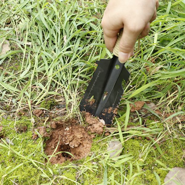 1 Camping Spade, 8 i 1 Multifunktionell Överlevnadsspade Mini Port