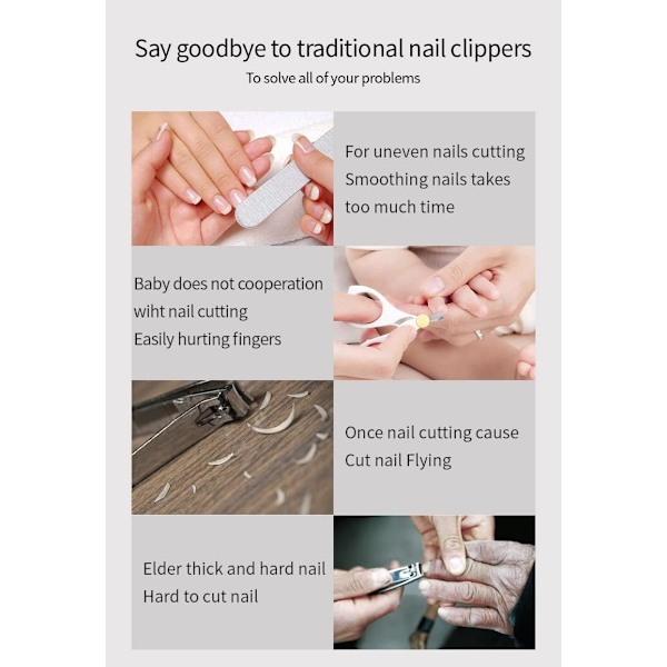Automatisk negleklipper sikker elektrisk tåneglklipper manicure thi