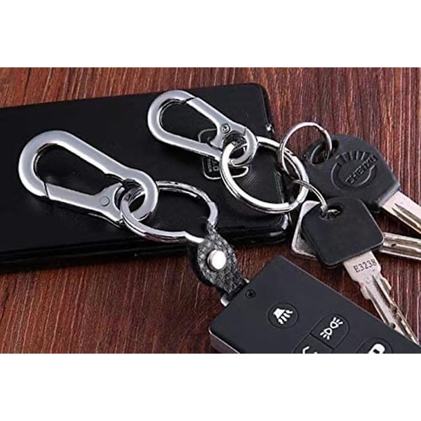 2 kpl Metalliavainrengas Karabiner-klipsiavainrengas