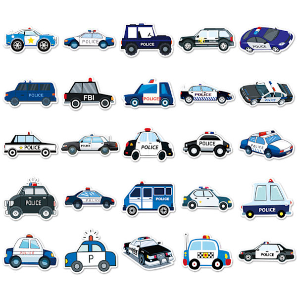 150 kappaletta poliisiauto graffiti lasten tarroja