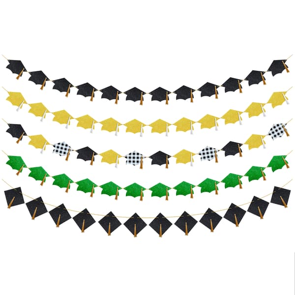 Graduation Banner Vi er stolte af dig Dr. Hat Sort Guld Graduati