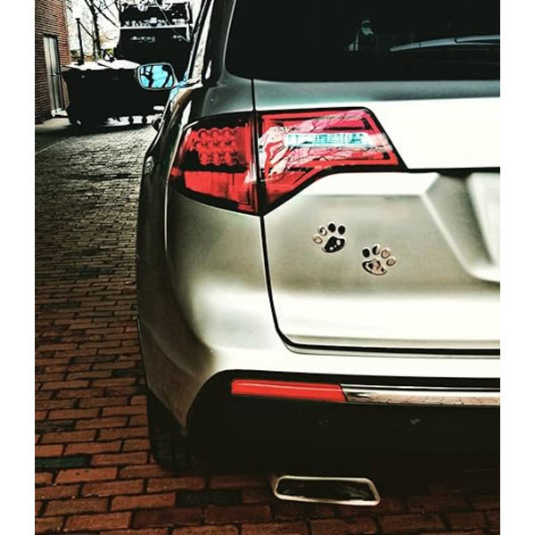 3D Chrome Hundepot Klistremerke Dekal Auto Emblem Dekal