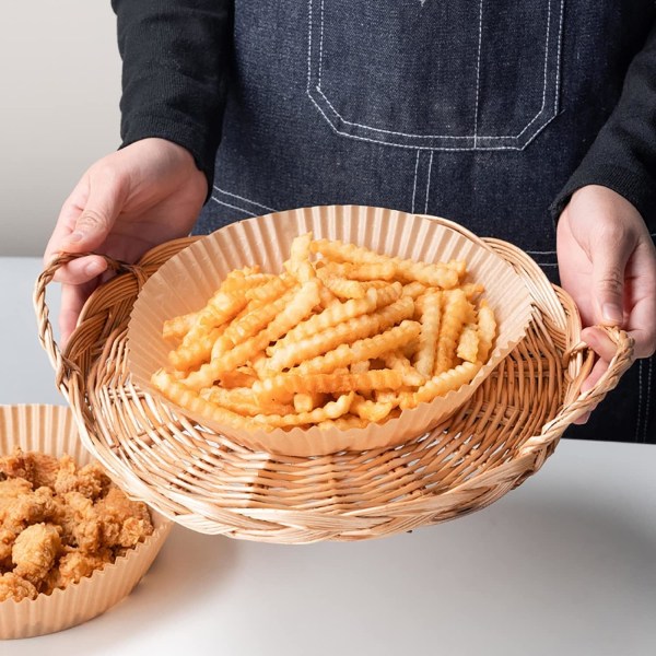 Engångsluftfritöspappersfoder, 100 st engångs non-stick