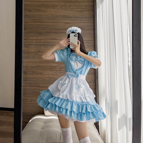 Smilende Lolita Fred med sløyfe Kjole Chiffon Prinsesse Dre