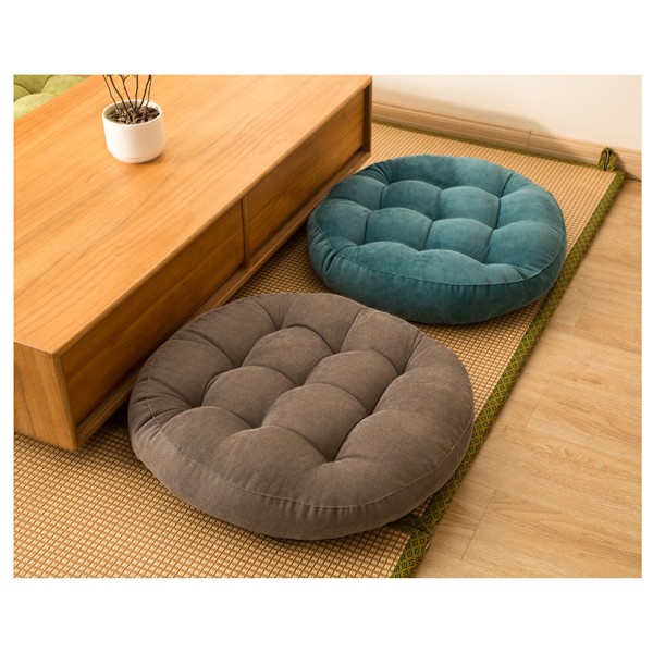 Paksun samettikangas pyöreä tatami-tyyny （45*45cm） elegant gray