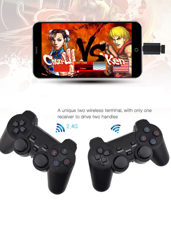 2.4g trådløs dobbelt gamepad Android smart TV-boks computer dobbelt pl