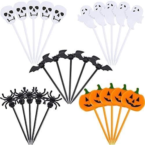 Plastik Halloween Picks Halloween Cupcake Topper Picks Spøgelse Dec