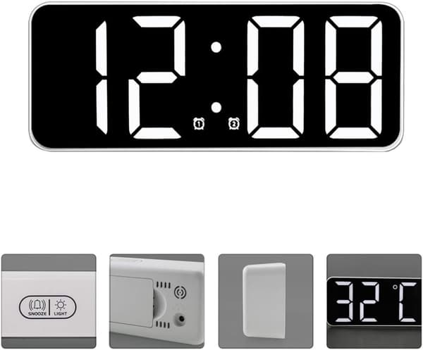 Digitalt vækkeur LED-display bordur