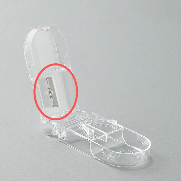 4 pillerklippare för små och stora piller, pillerseparator med bl
