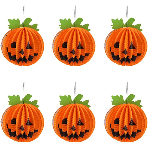 Halloween-kurpitsan riippuvat koristepaperilyhdyt Pieni kurpitsa