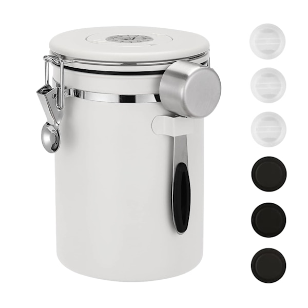 Rustfrit Stål Kaffebeholder med Dato til Opbevaring af Mad 1,8L