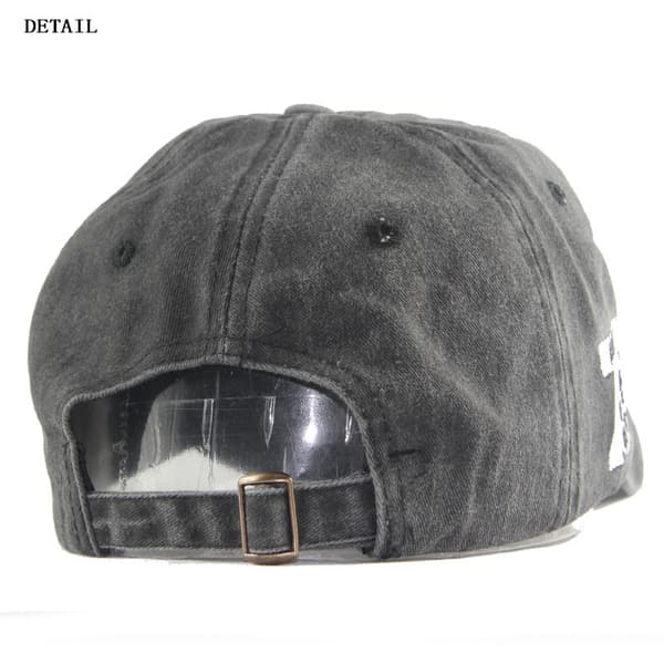 Broderet baseball cap med bogstav bomuldsand andehat udendørs