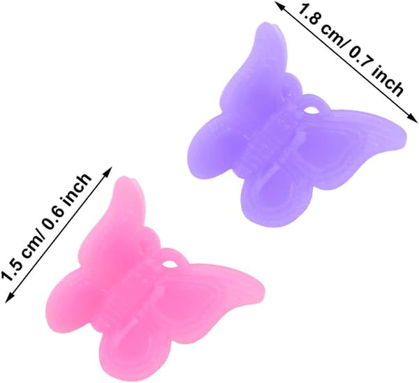 100 Butterfly Hårclips Claw Barrettes