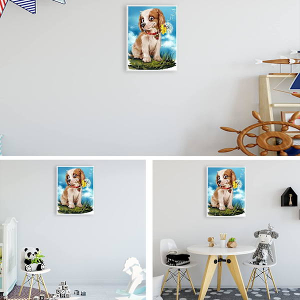 5D DIY hauska koira täysi timanttipiste setti koti seinäkoriste maalaus C