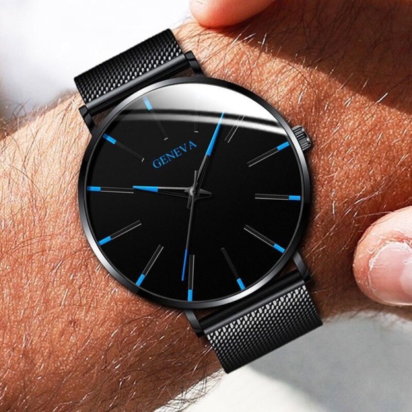 Herre Quartz Ur Alloy Mesh Nål Farverig Skala Herreur
