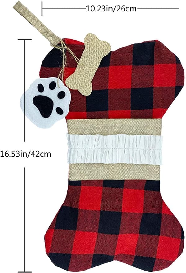 2 stk. Jule Strømper Buffalo Plaid Jule Strømper Store