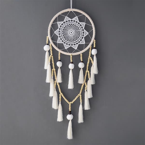 Macrame drömfångare för sovrum - Boho väggdekoration handvävd