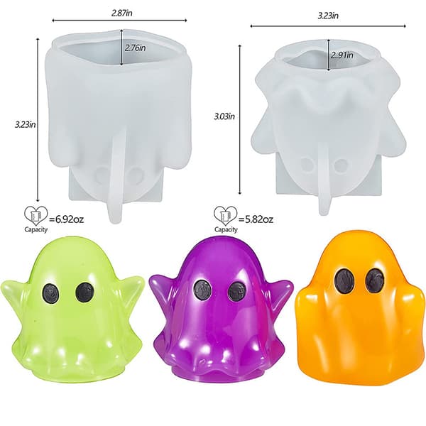 2 stk. Ghost Resin Molds, Halloween Ghost Silikonformer for DIY,