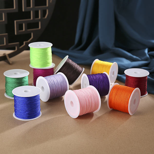 (180m) 1mm Nylon Håndstrik Garn til DIY Halskæde, Smykke Ma