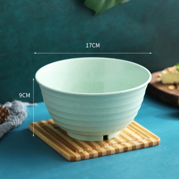 Set med 4 ramskålar i japansk stil, kreativ risskål med hög skål
