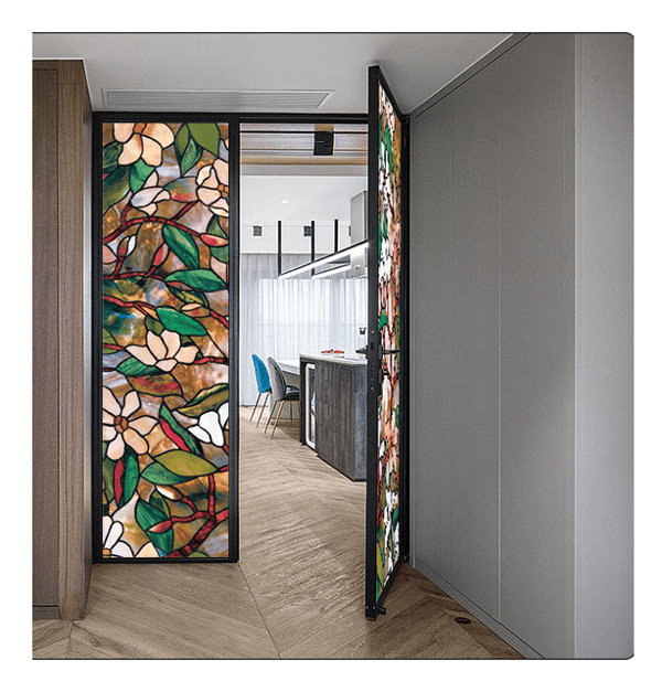 2 stk. PVC Magnolia Glitter Paste Elektrostatisk Glas Klæbefri