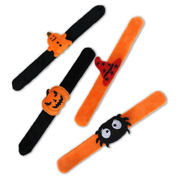 4 stk. Halloween Slap Ring Søde Hånd Ring Spooky Spider Pumpki