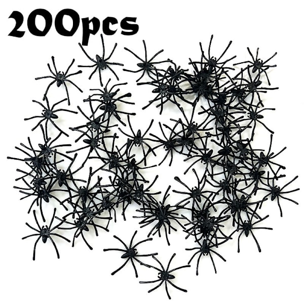 200 stk edderkoppringer Halloween-ringer for barn 1,96''