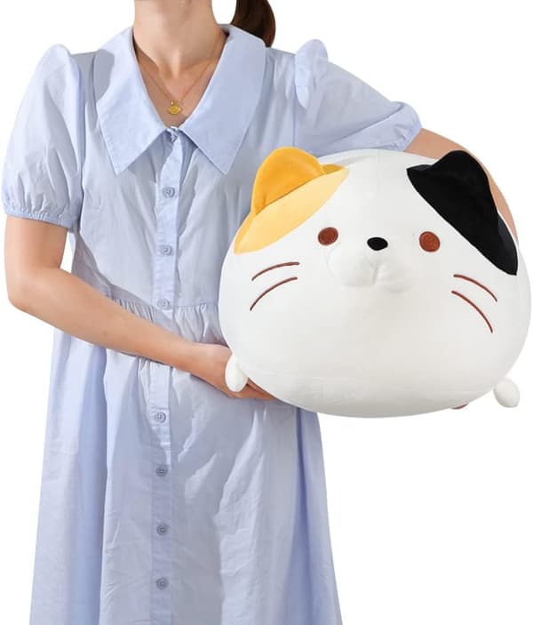 19,7 tommer sød kat plys pude, cylindrisk squishy dyr form