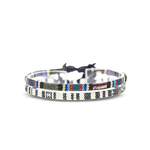 2x Surfer armbånd sett, boho hippie, håndlaget