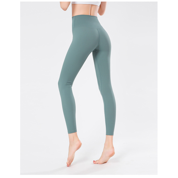 Stretch High Waist Skinny Running Athletic Pants - Cyan L
