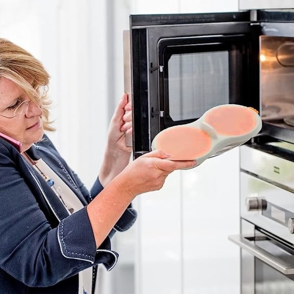 Mikrovågsugnsäggpocherare, Dubbelskikts Non-Stick Gryta