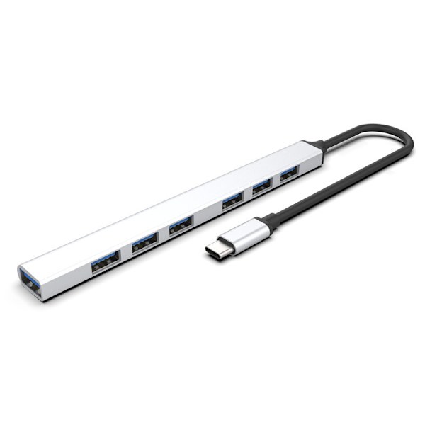 USB-hubb med en svans och sju expandrar, typ 7 portars expansionsdocka