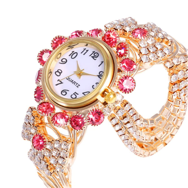 Kvinde Quartz Ur med Diamanter Mode Legering Rem Dame W