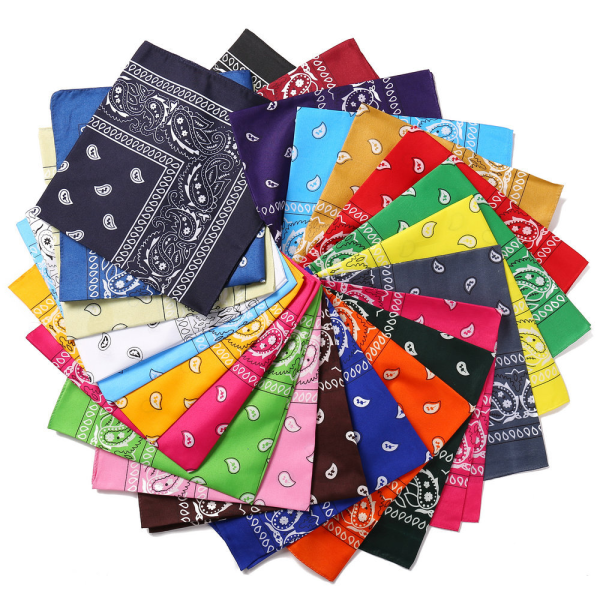 10 st slumpmässiga färger, bandanas huvudduk unisex näsduk