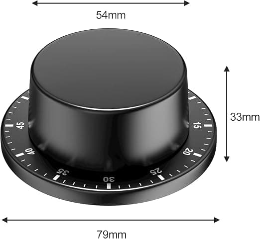 Mekanisk kjøkkentimer, adsorberbar magnetisk timer