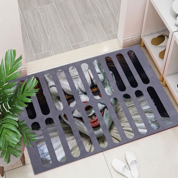 Halloween Dørmåtte Tæppe 3D Geometrisk Illusion Rektangulært Gulv