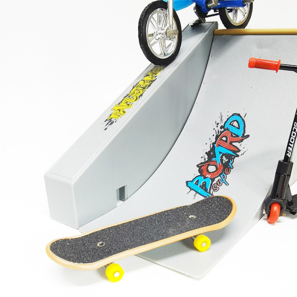 Fingerboard Ramp Set Skateboard Park Set Site Tillbehör