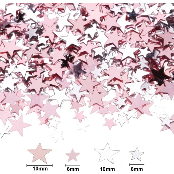 120g Glitterstjerners fargepapir, metallfolie stjerner for fest, bryllup