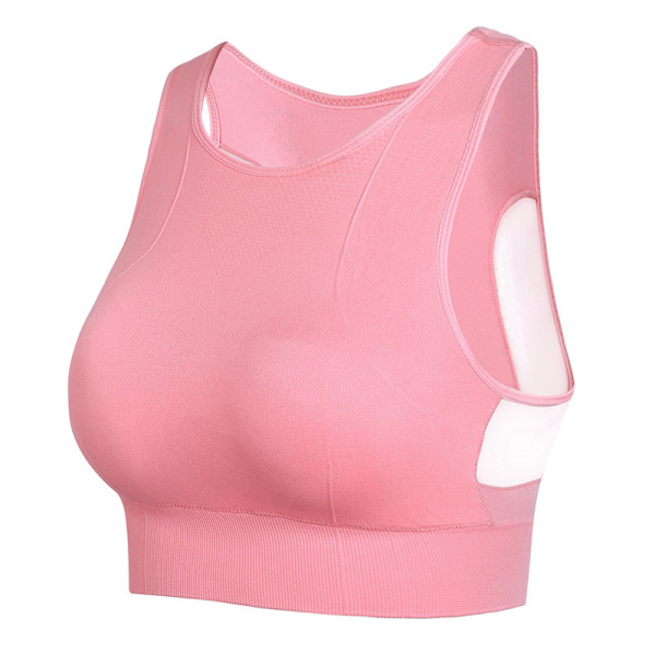 Kvinder kan bære en one-piece sports bh udenfor - Pink L