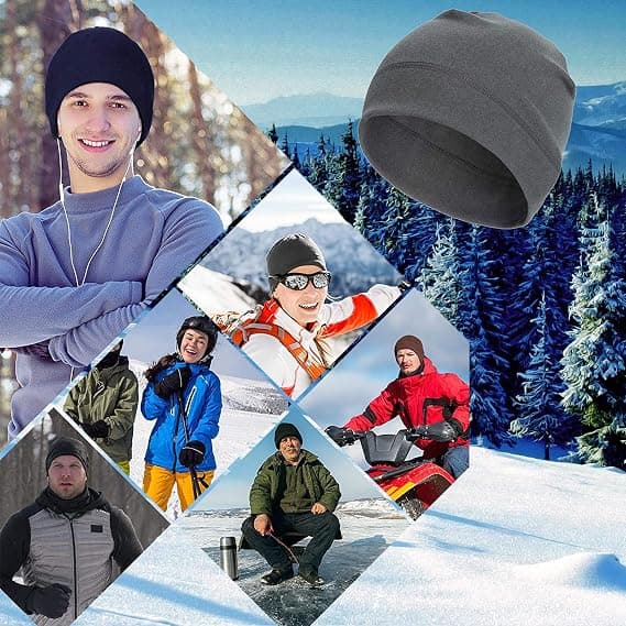 Herrar Mössa Vinter Fleece Mössa, Lätt Mångsidig Mössa