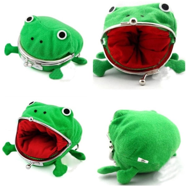 2PCS Groda Naruto Söta Plysch Myntbörs för Unisex Barn Kreativ