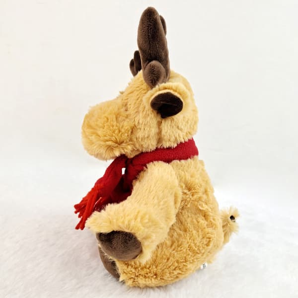 Fylld älgplyschleksak, julälgplyschdocka (20 cm)