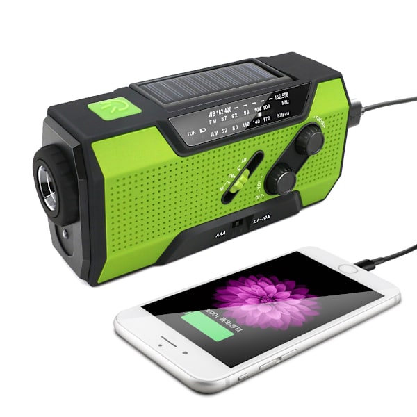 Aurinko- ja käsikampi AM FM -radio Hätä NOAA -sääradio + 20