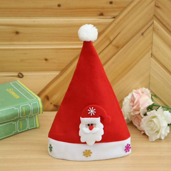 3 stk juledekorasjoner genser fløyel ornament lue carto