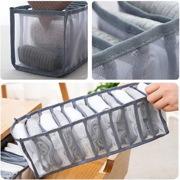 3PCS Mesh Undertøy Organizer Panty Sock Organizer
