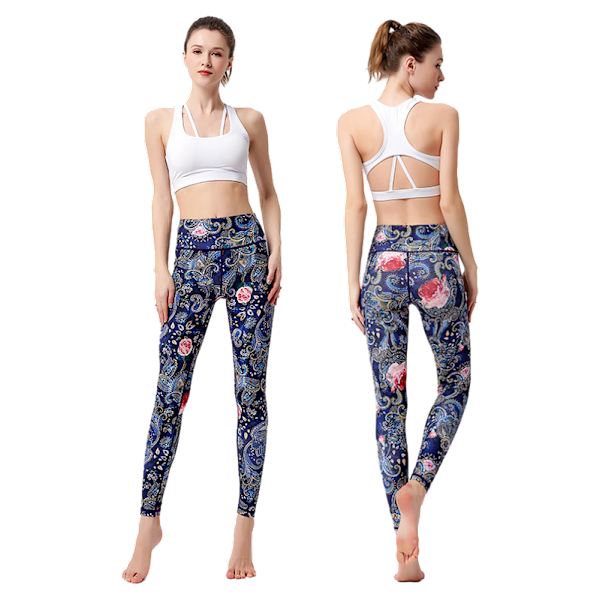 Højtaljede hofteløft yoga træningsfitness leggings - HK267 M
