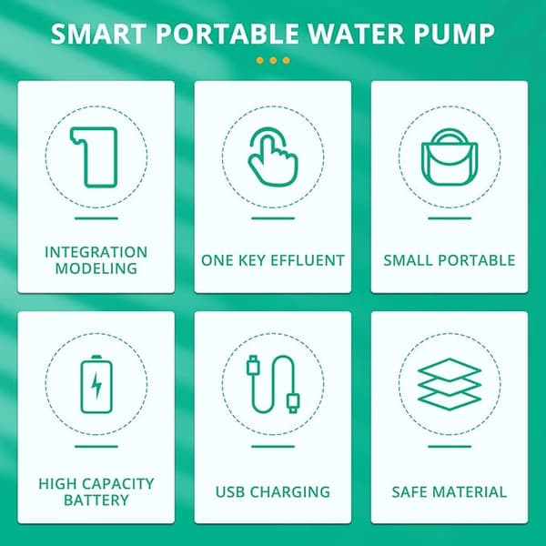 Bærbar vannpumpe, universell elektrisk vanndispenser w